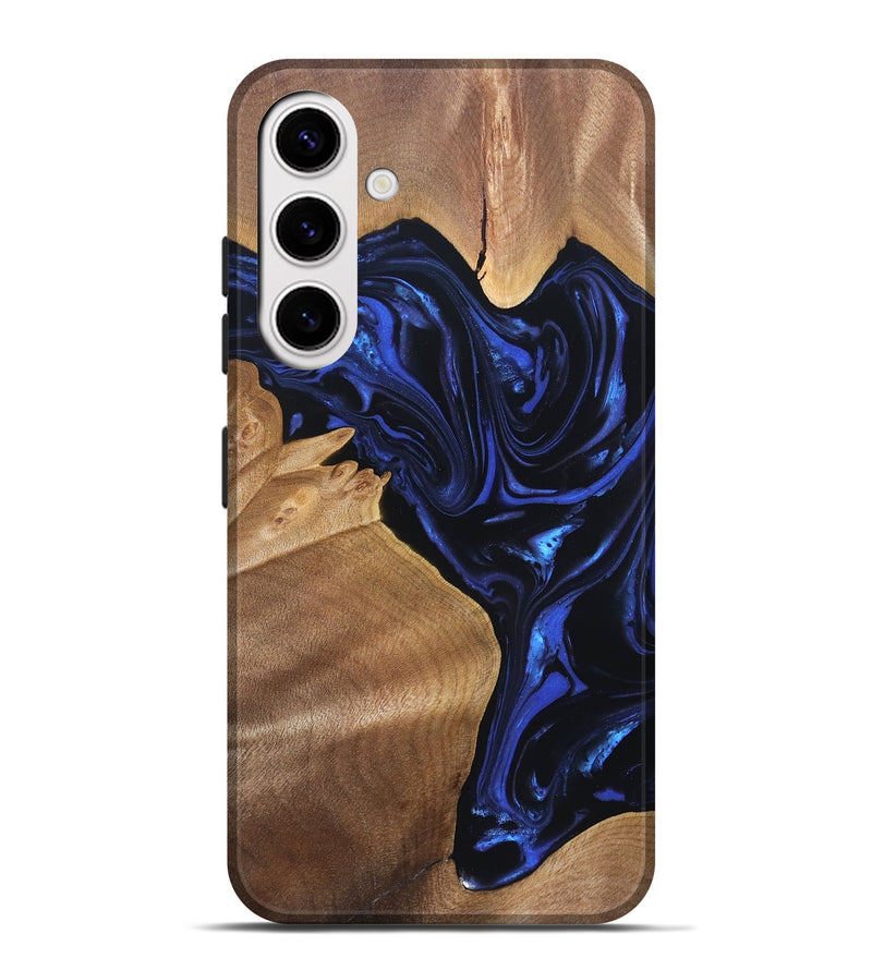 Galaxy S25 Plus Wood Live Edge Phone Case - Lorena (Blue, 820813)