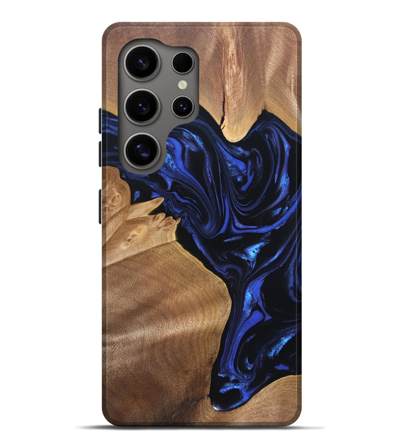 Galaxy S25 Ultra Wood Live Edge Phone Case - Lorena (Blue, 820813)
