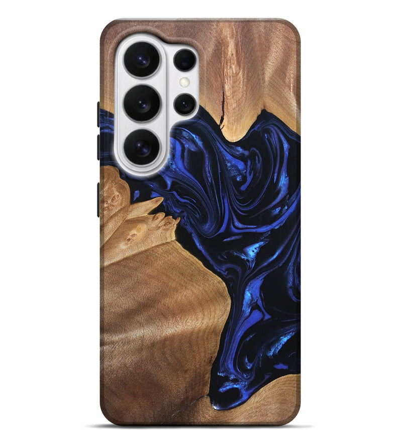 Galaxy S26 Ultra Wood Live Edge Phone Case - Lorena (Blue, 820813)