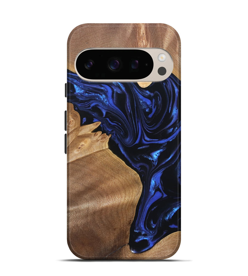 Pixel 10 Wood Live Edge Phone Case - Lorena (Blue, 820813)