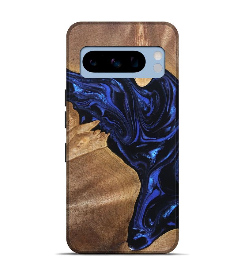 Pixel 8 Pro Wood Live Edge Phone Case - Lorena (Blue, 820813)