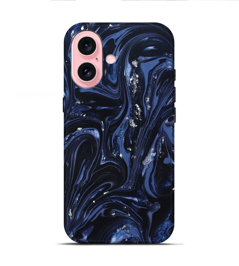 iPhone 16 ResinArt Live Edge Phone Case - Lonzo (Blue, 820815)