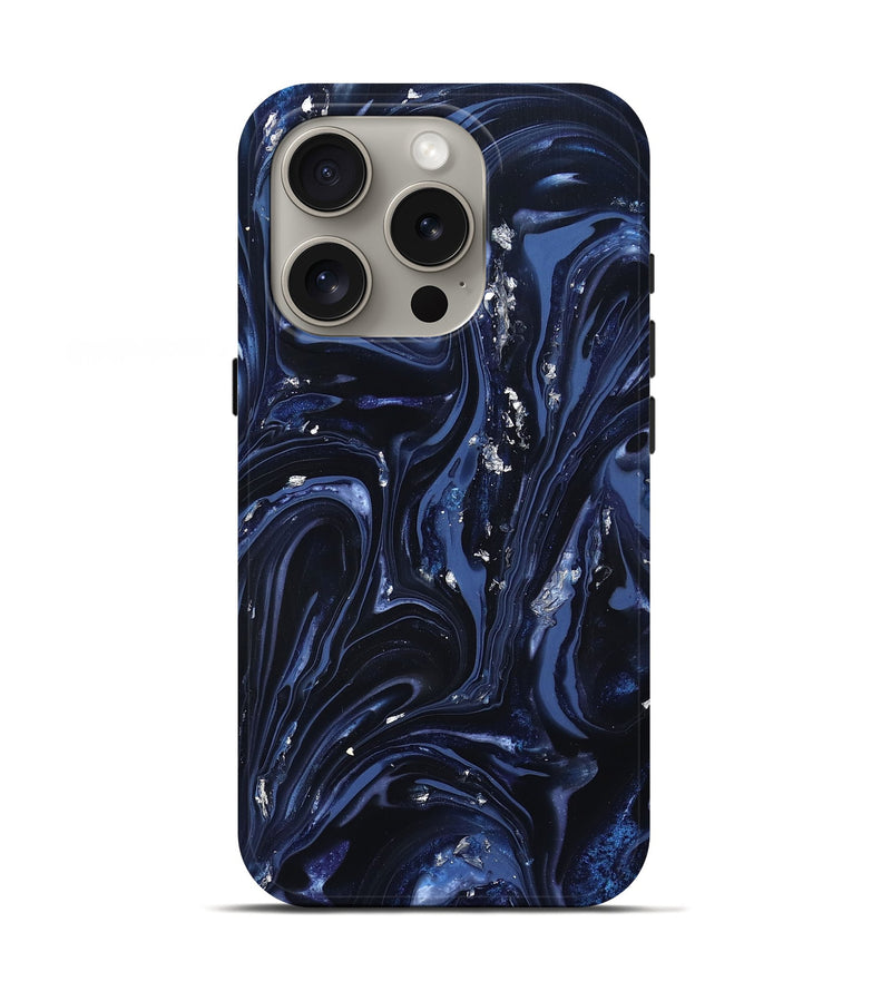 iPhone 16 Pro ResinArt Live Edge Phone Case - Lonzo (Blue, 820815)