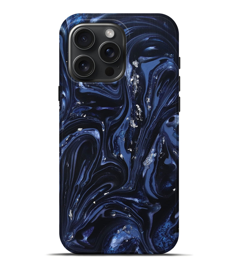 iPhone 16 Pro Max ResinArt Live Edge Phone Case - Lonzo (Blue, 820815)