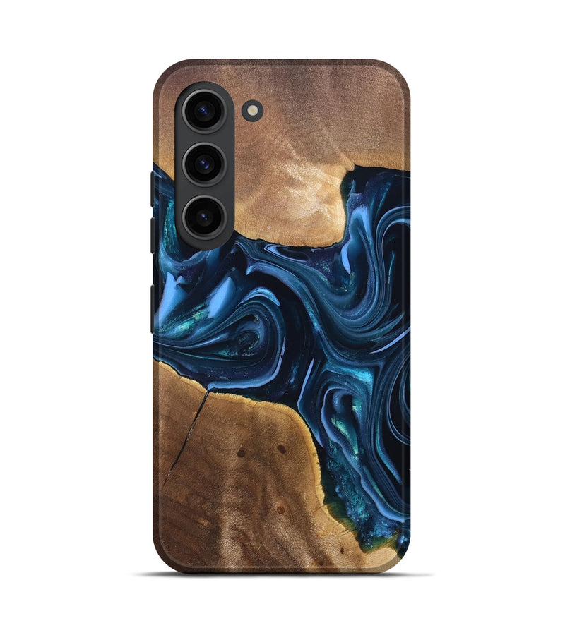 Galaxy S23 Wood Live Edge Phone Case - Breana (Blue, 820816)