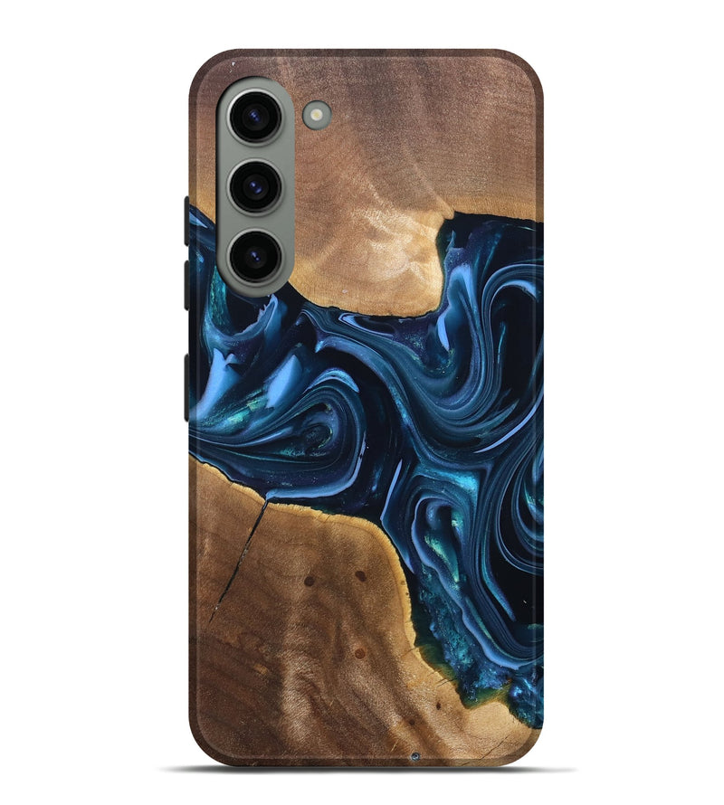 Galaxy S23 Plus Wood Live Edge Phone Case - Breana (Blue, 820816)