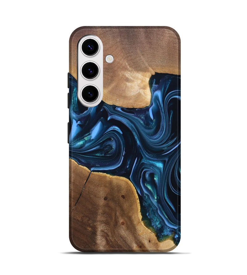 Galaxy S25 Wood Live Edge Phone Case - Breana (Blue, 820816)