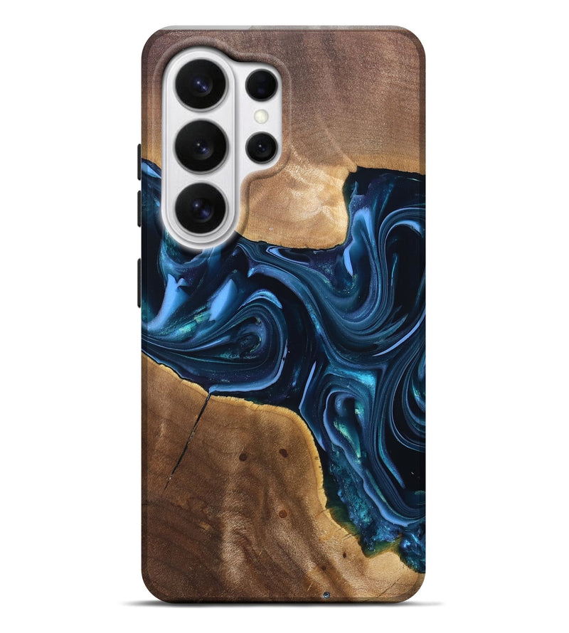 Galaxy S26 Ultra Wood Live Edge Phone Case - Breana (Blue, 820816)