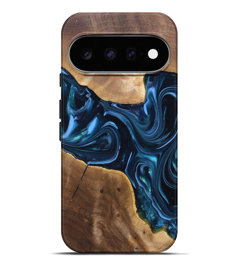 Pixel 11 Pro XL Wood Live Edge Phone Case - Breana (Blue, 820816)