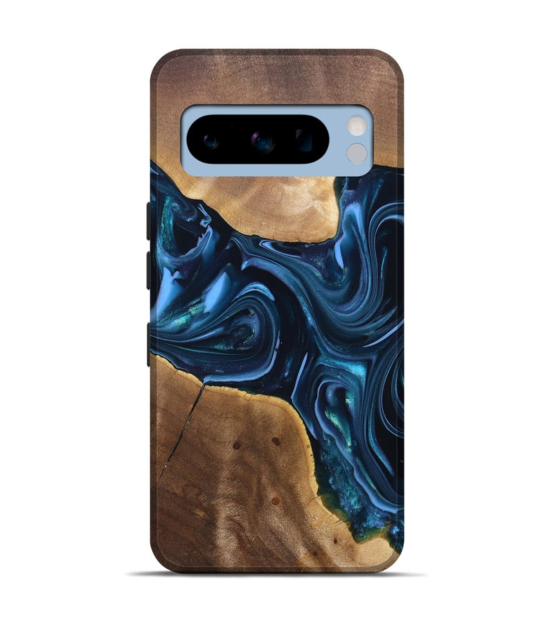 Pixel 8 Pro Wood Live Edge Phone Case - Breana (Blue, 820816)