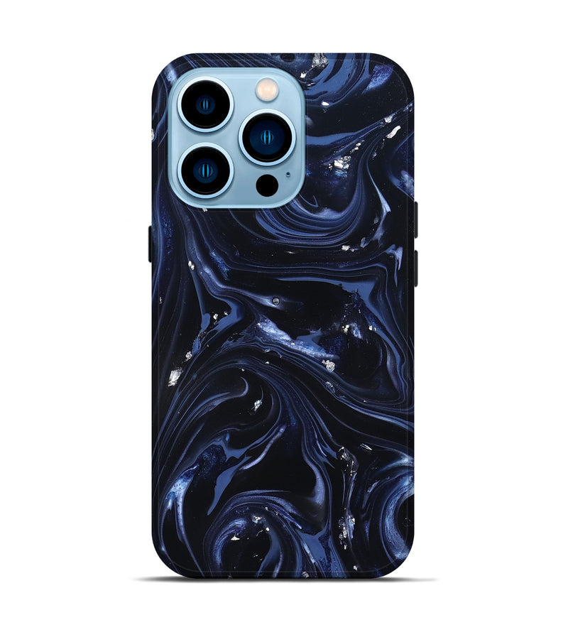 iPhone 14 Pro ResinArt Live Edge Phone Case - Newton (Blue, 820819)