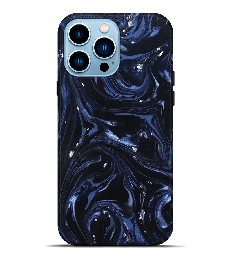iPhone 14 Pro Max ResinArt Live Edge Phone Case - Newton (Blue, 820819)