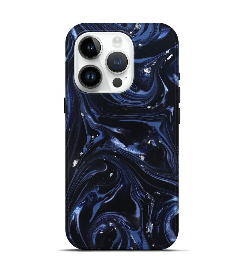 iPhone 15 Pro ResinArt Live Edge Phone Case - Newton (Blue, 820819)