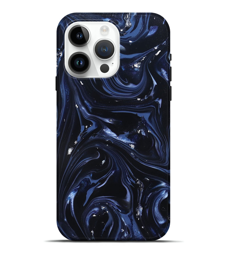 iPhone 15 Pro Max ResinArt Live Edge Phone Case - Newton (Blue, 820819)