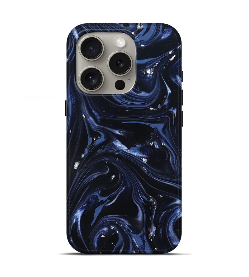 iPhone 16 Pro ResinArt Live Edge Phone Case - Newton (Blue, 820819)