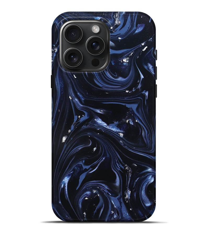 iPhone 16 Pro Max ResinArt Live Edge Phone Case - Newton (Blue, 820819)
