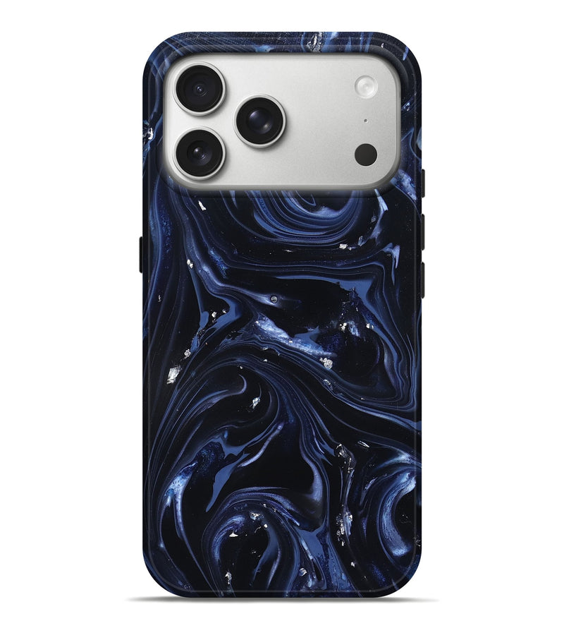 iPhone 17 Pro Max ResinArt Live Edge Phone Case - Newton (Blue, 820819)
