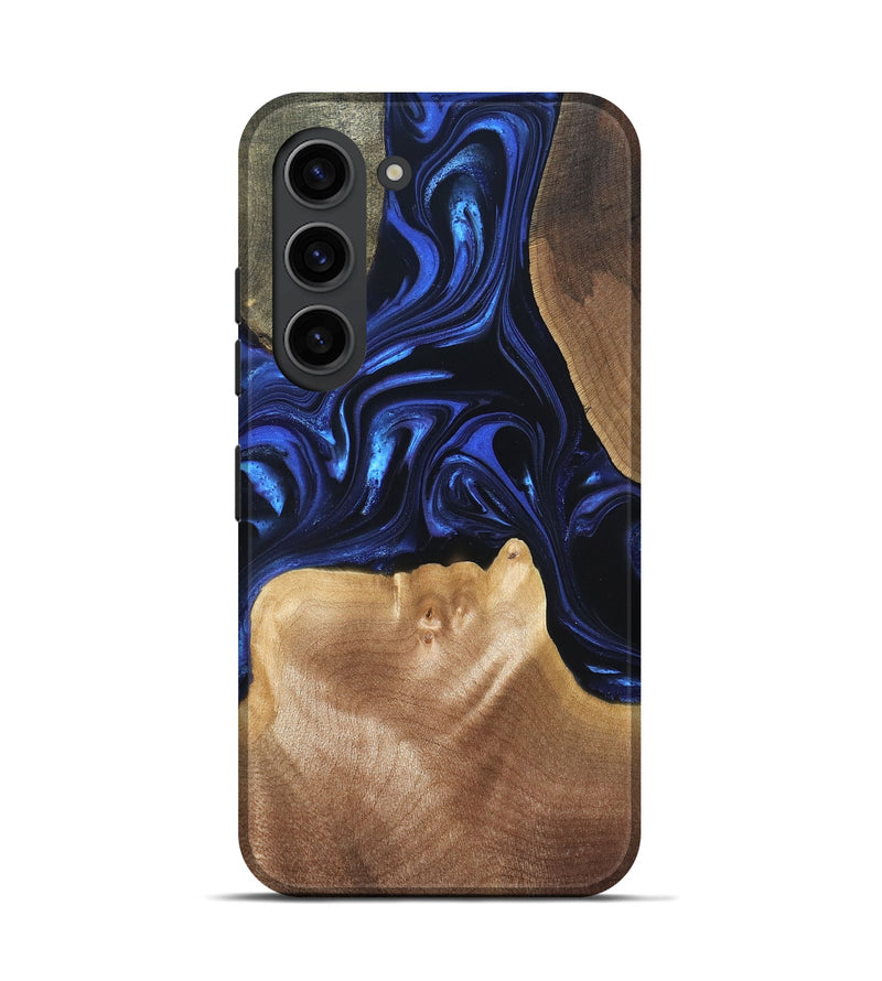Galaxy S23 Wood Live Edge Phone Case - Vonda (Blue, 820820)
