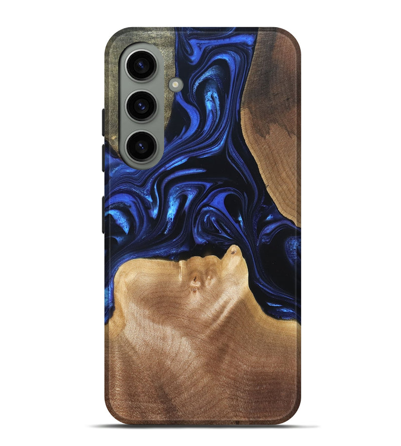 Galaxy S24 Plus Wood Live Edge Phone Case - Vonda (Blue, 820820)
