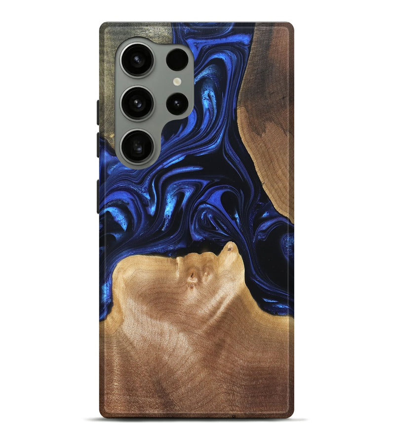 Galaxy S24 Ultra Wood Live Edge Phone Case - Vonda (Blue, 820820)