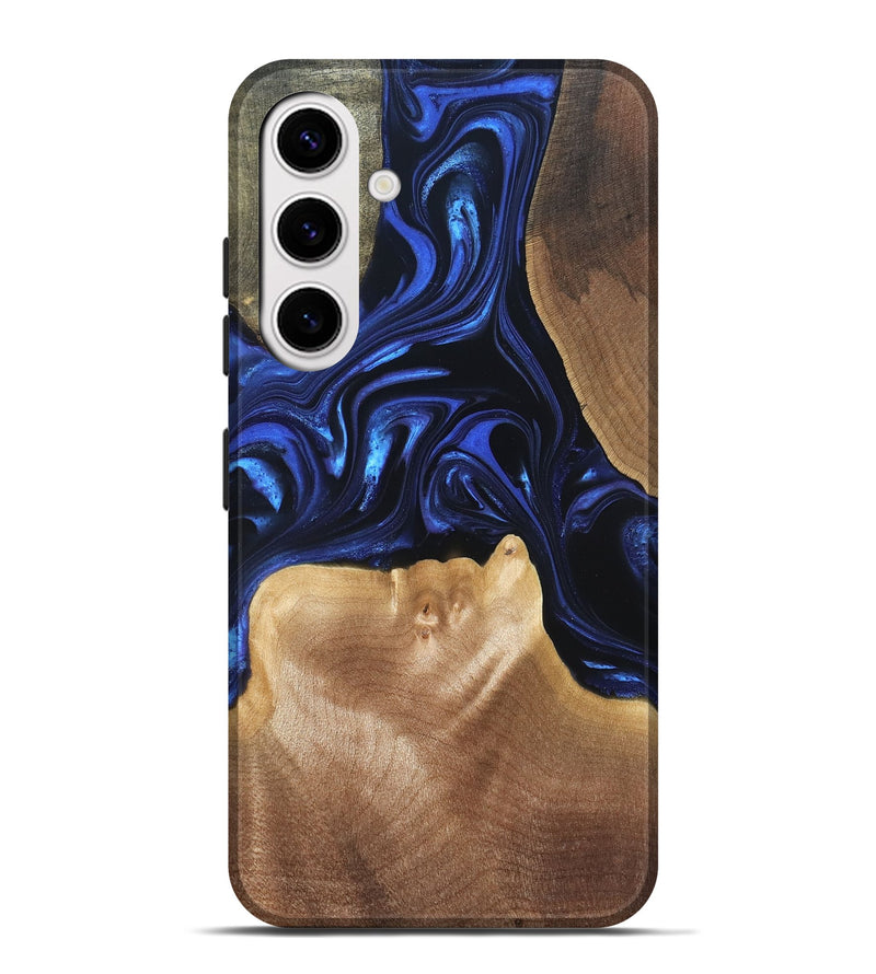 Galaxy S25 Plus Wood Live Edge Phone Case - Vonda (Blue, 820820)