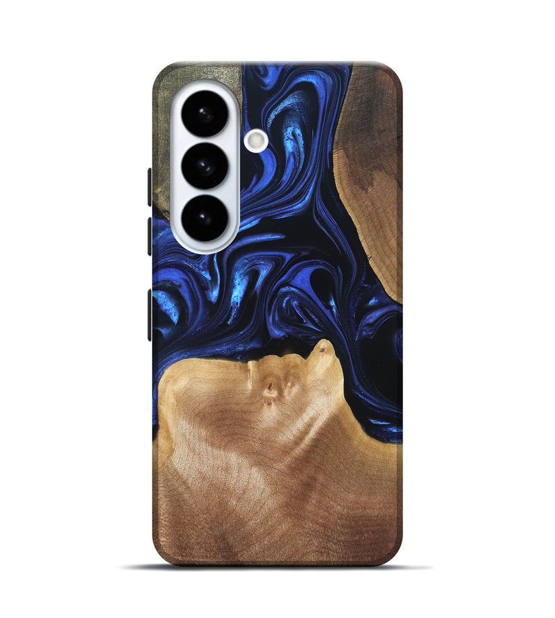 Galaxy S26 Wood Live Edge Phone Case - Vonda (Blue, 820820)