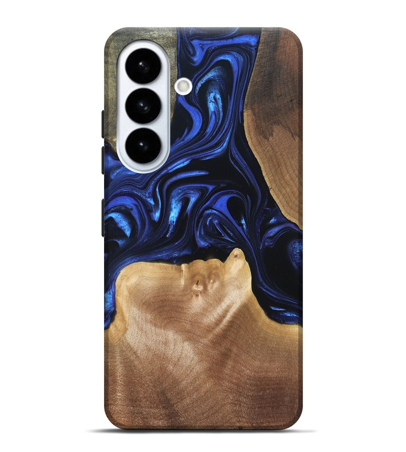 Galaxy S26 Plus Wood Live Edge Phone Case - Vonda (Blue, 820820)