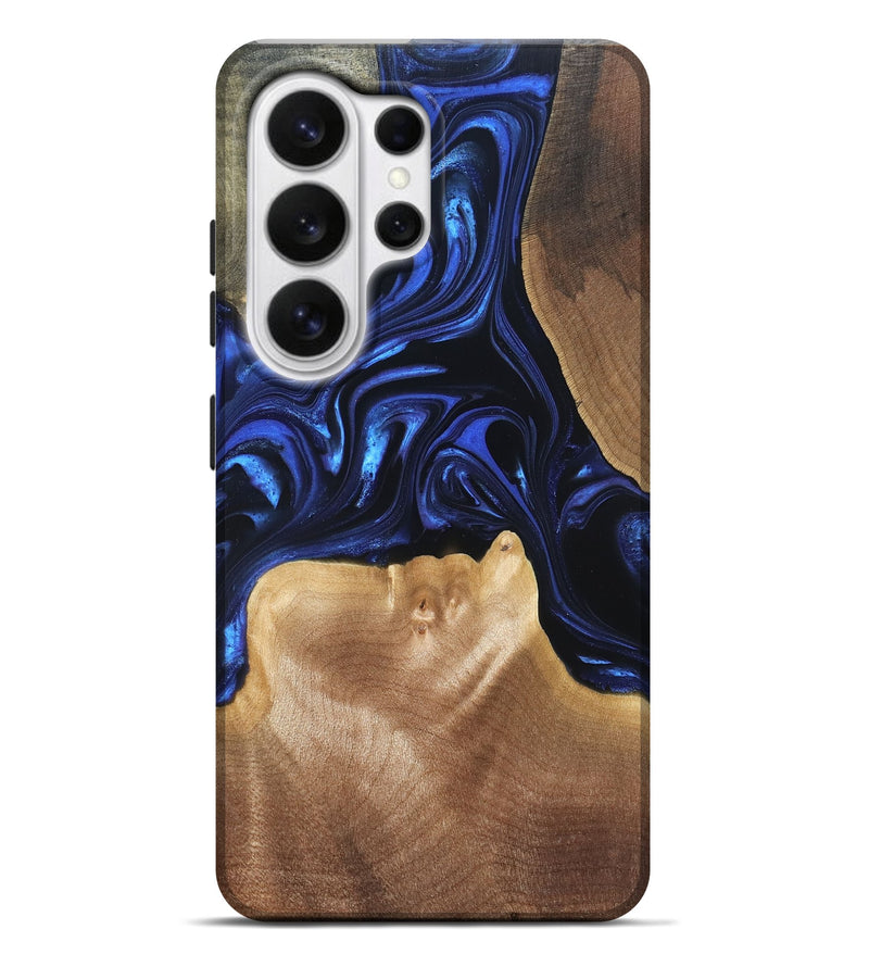 Galaxy S26 Ultra Wood Live Edge Phone Case - Vonda (Blue, 820820)