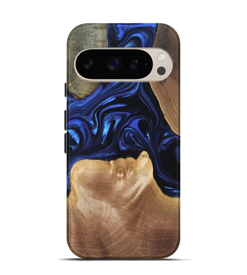 Pixel 10 Wood Live Edge Phone Case - Vonda (Blue, 820820)