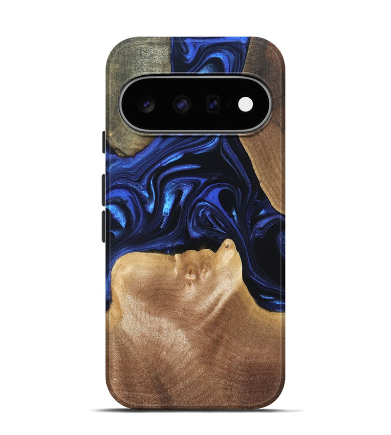 Pixel 11 Pro Wood Live Edge Phone Case - Vonda (Blue, 820820)