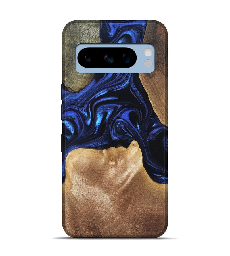 Pixel 8 Pro Wood Live Edge Phone Case - Vonda (Blue, 820820)