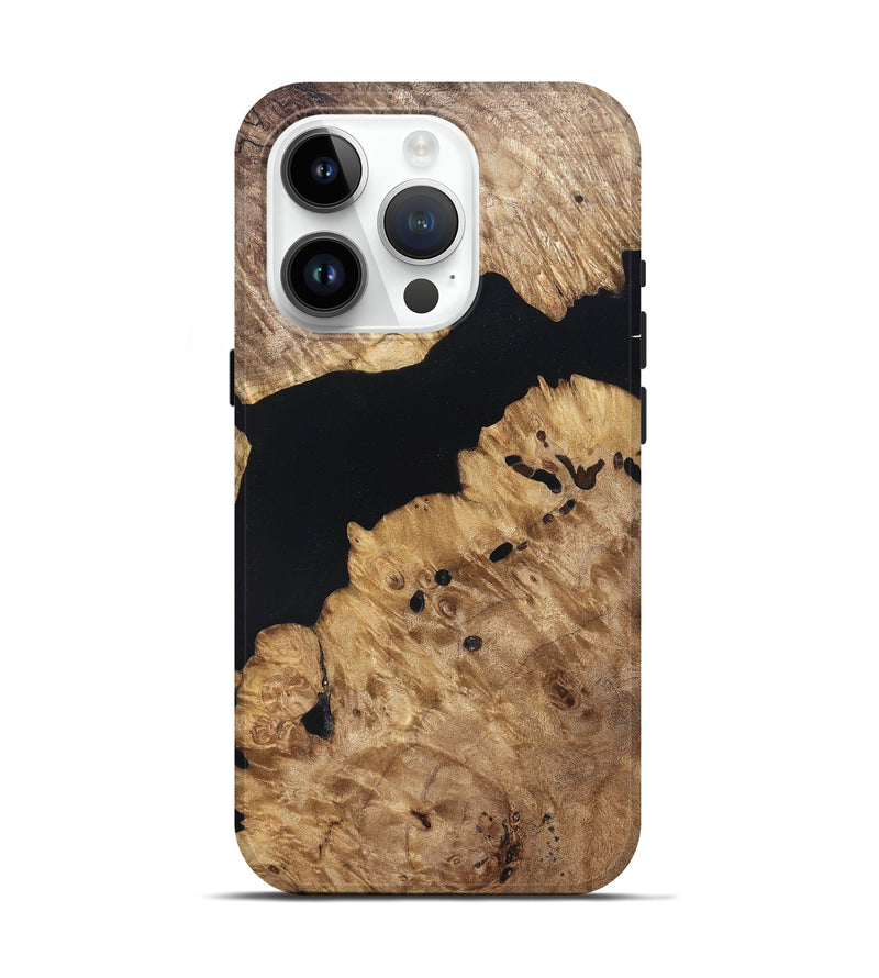 iPhone 15 Pro Wood Live Edge Phone Case - Kamden (Wood Burl, 820821)