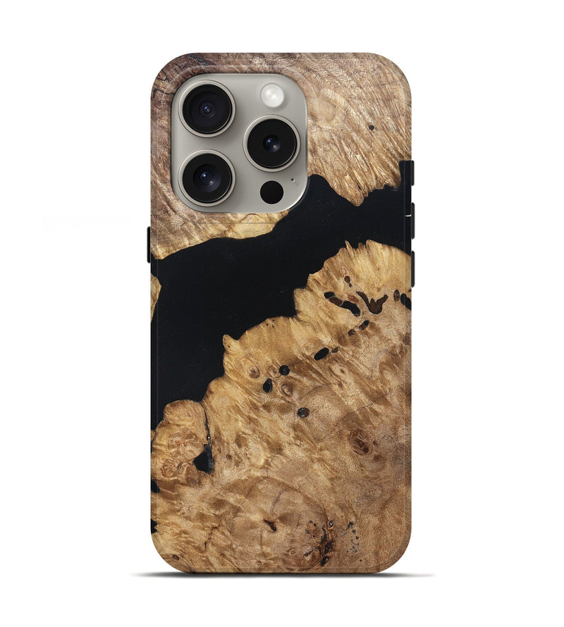 iPhone 16 Pro Wood Live Edge Phone Case - Kamden (Wood Burl, 820821)