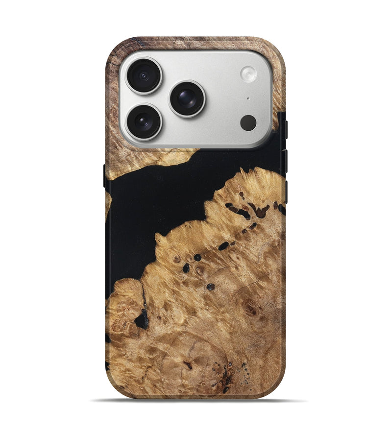 iPhone 17 Pro Wood Live Edge Phone Case - Kamden (Wood Burl, 820821)