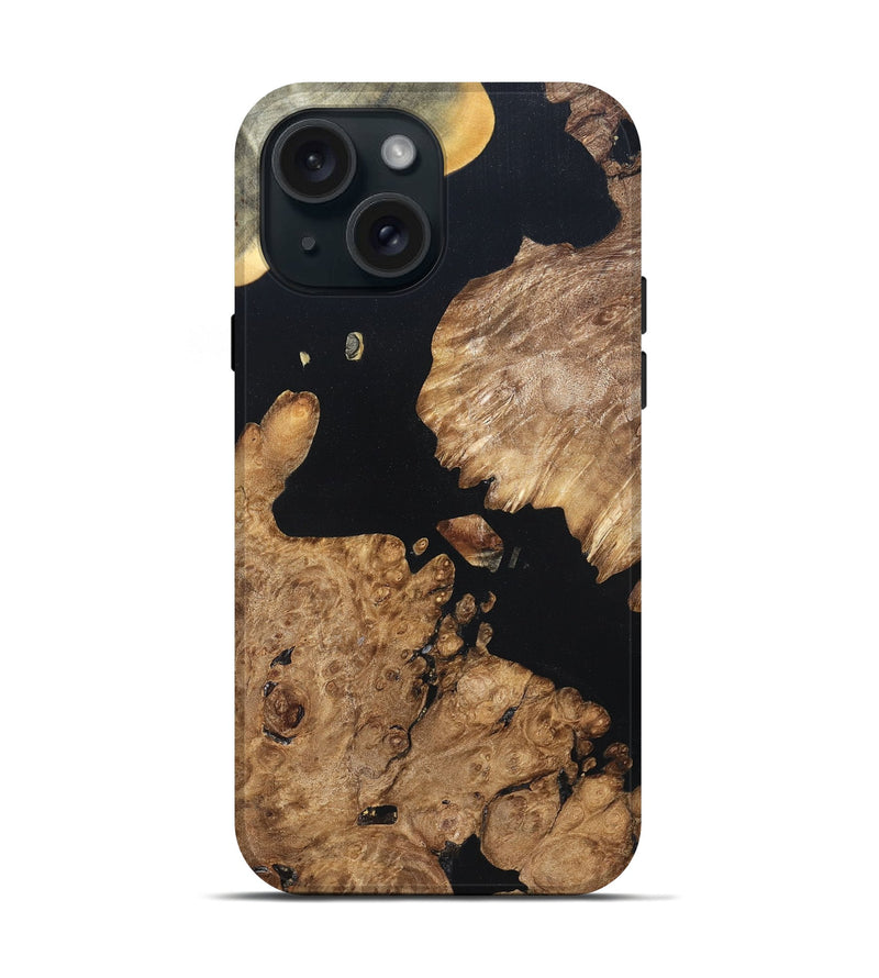 iPhone 15 Wood Live Edge Phone Case - Earnest (Wood Burl, 820823)