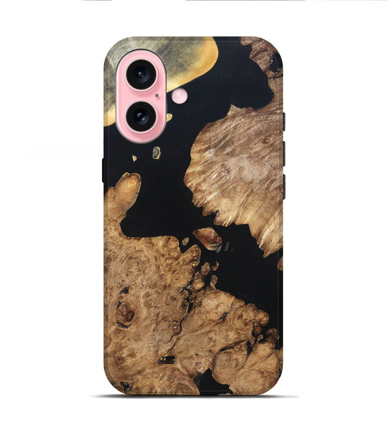 iPhone 16 Wood Live Edge Phone Case - Earnest (Wood Burl, 820823)