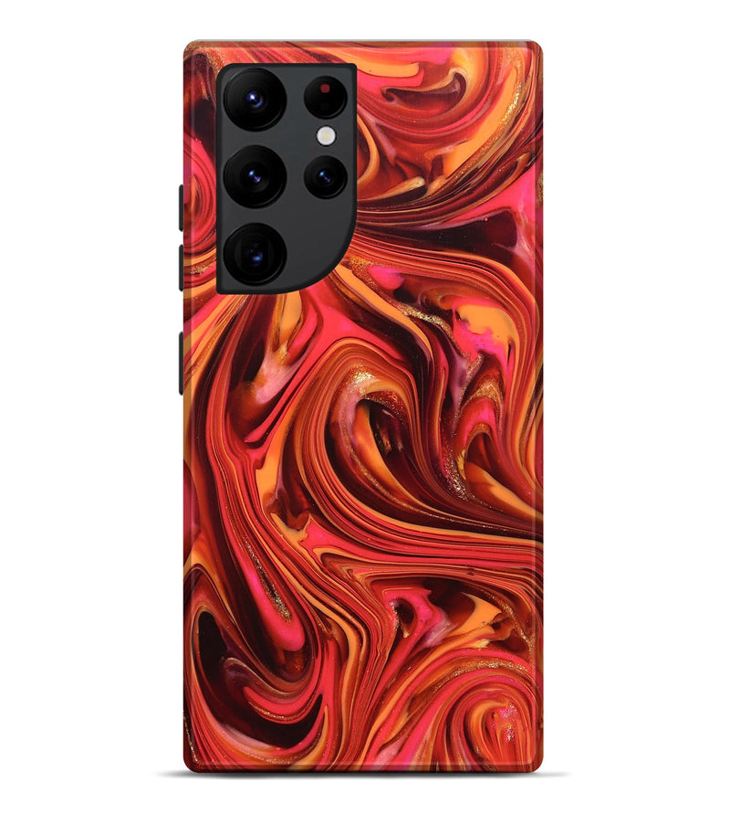 Galaxy S22 Ultra ResinArt Live Edge Phone Case - Briana (Red, 820826)