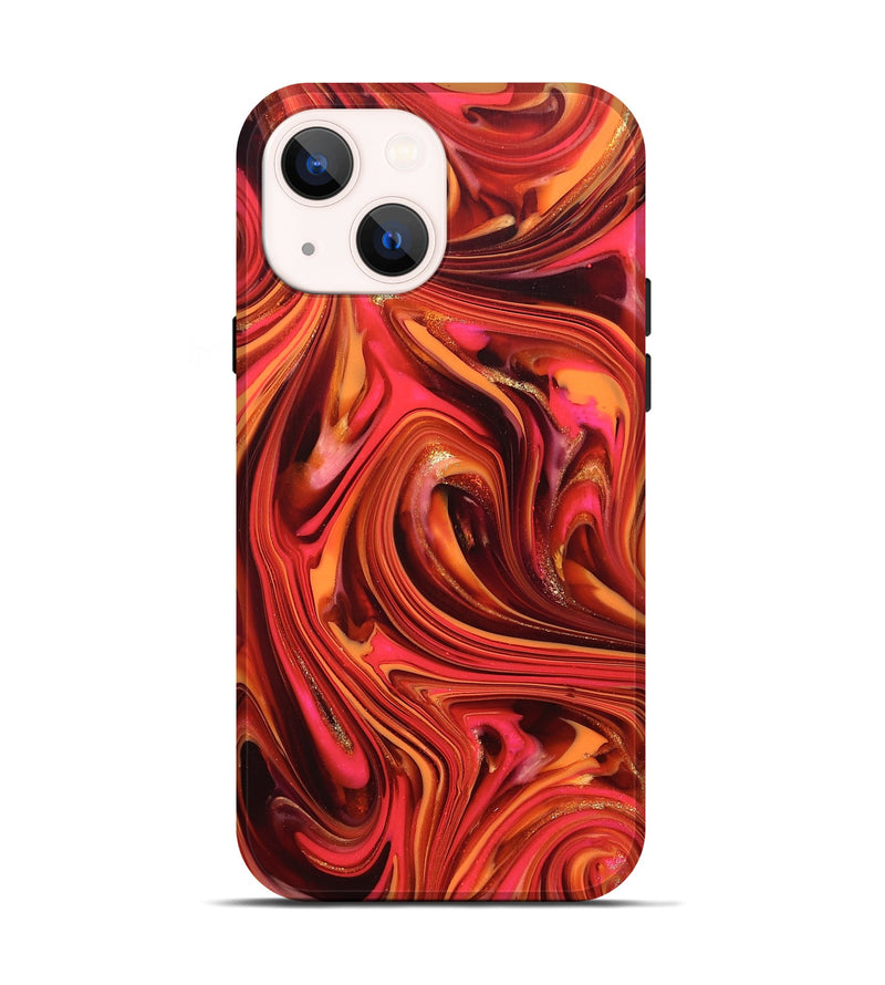 iPhone 14 ResinArt Live Edge Phone Case - Briana (Red, 820826)