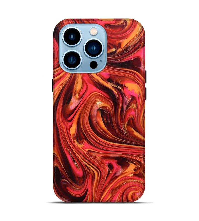 iPhone 14 Pro ResinArt Live Edge Phone Case - Briana (Red, 820826)