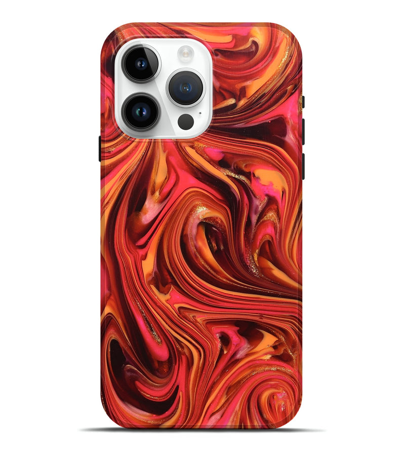 iPhone 15 Pro Max ResinArt Live Edge Phone Case - Briana (Red, 820826)