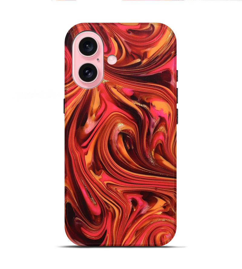 iPhone 16 ResinArt Live Edge Phone Case - Briana (Red, 820826)