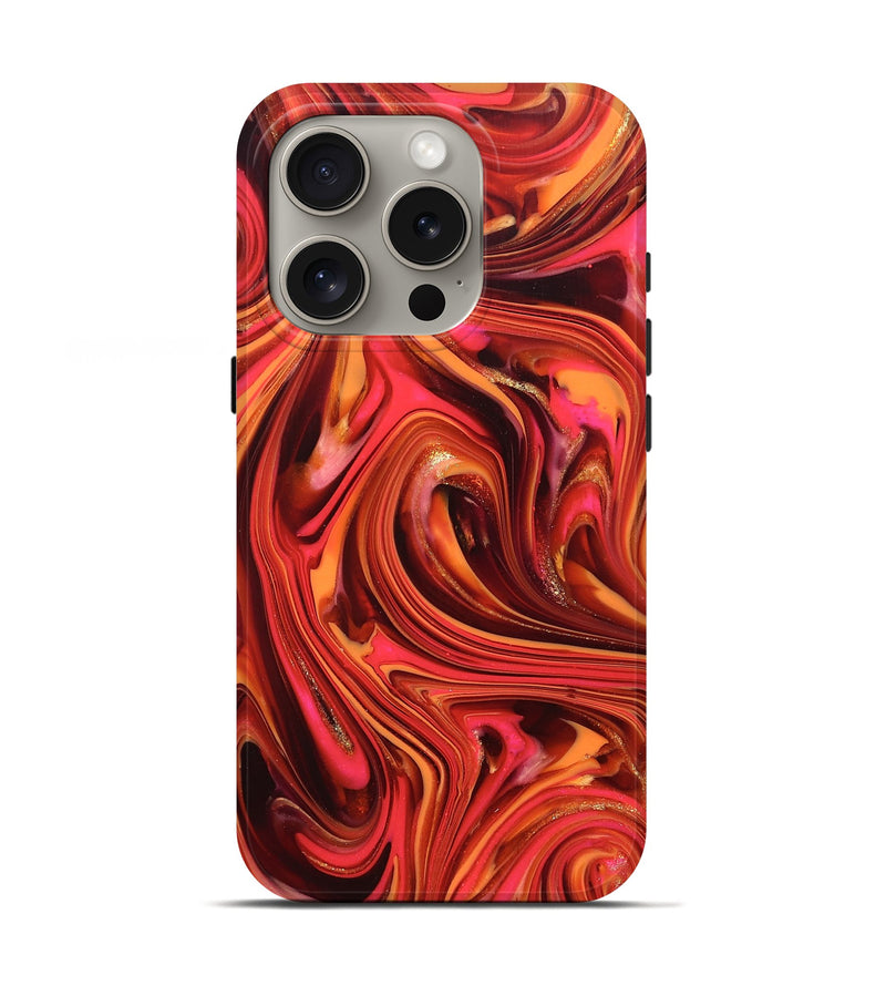 iPhone 16 Pro ResinArt Live Edge Phone Case - Briana (Red, 820826)
