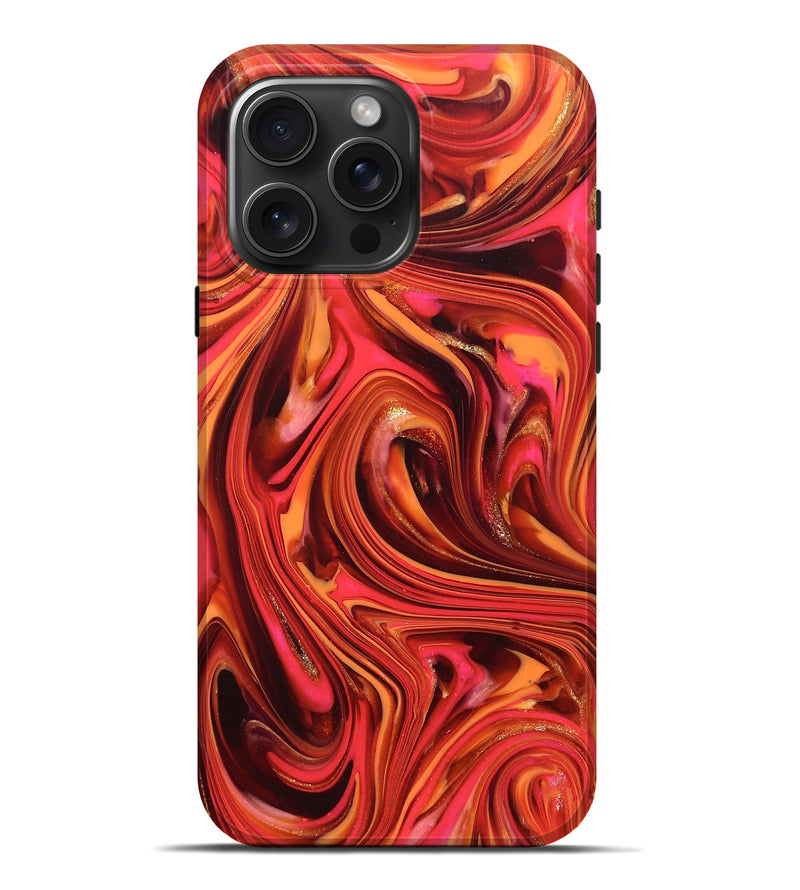 iPhone 16 Pro Max ResinArt Live Edge Phone Case - Briana (Red, 820826)