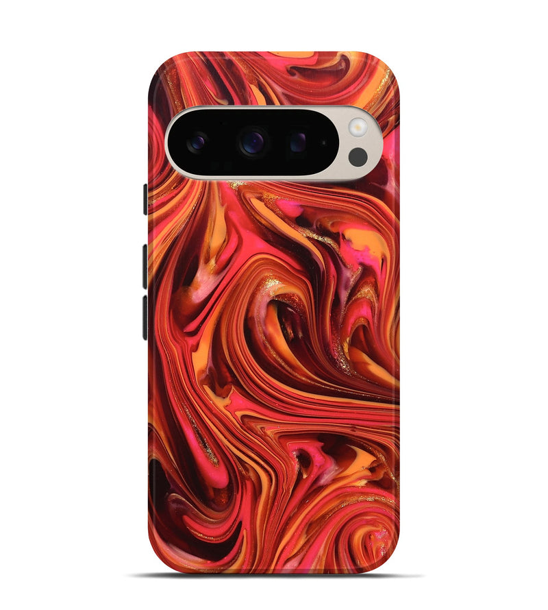 Pixel 10 ResinArt Live Edge Phone Case - Briana (Red, 820826)