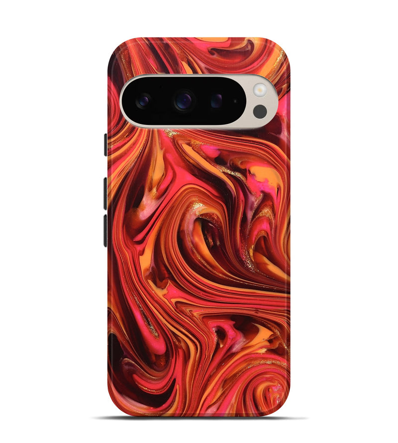 Pixel 9 Pro ResinArt Live Edge Phone Case - Briana (Red, 820826)