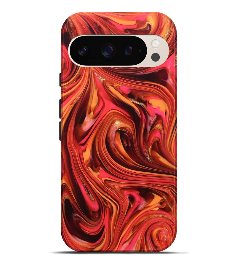 Pixel 9 Pro XL ResinArt Live Edge Phone Case - Briana (Red, 820826)