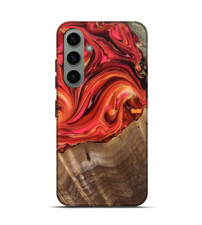 Galaxy S24 Wood Live Edge Phone Case - Valarie (Red, 820828)