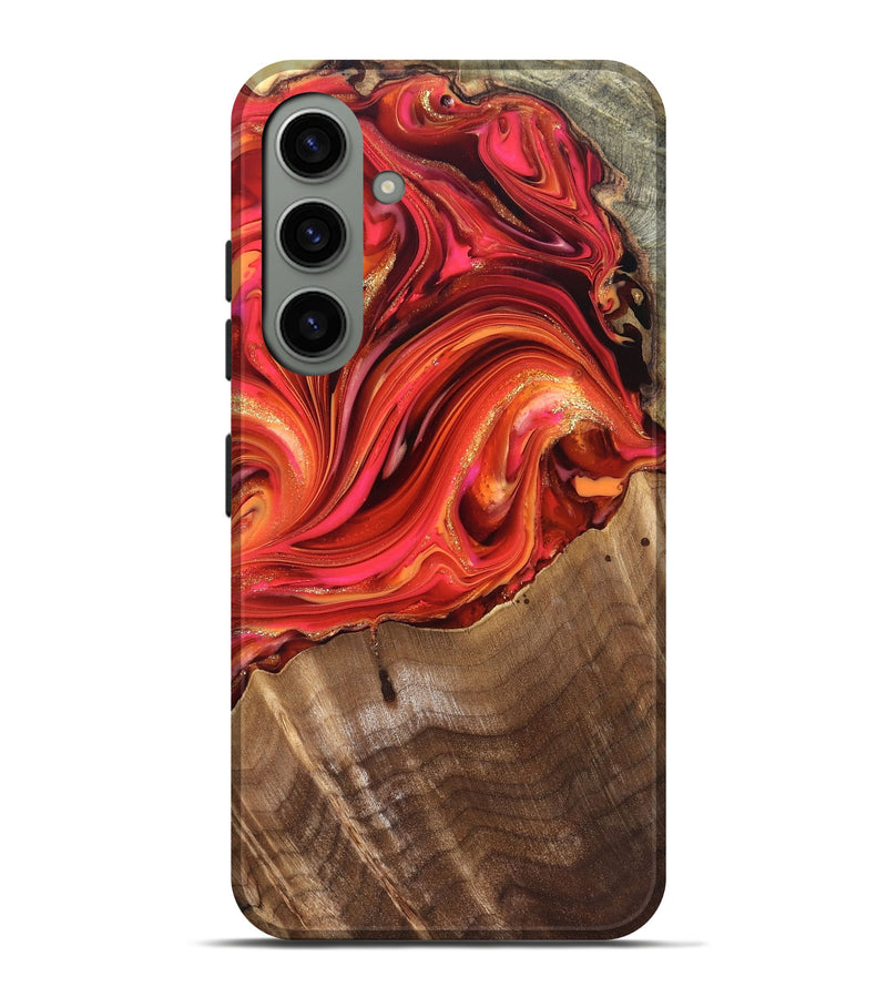 Galaxy S24 Plus Wood Live Edge Phone Case - Valarie (Red, 820828)