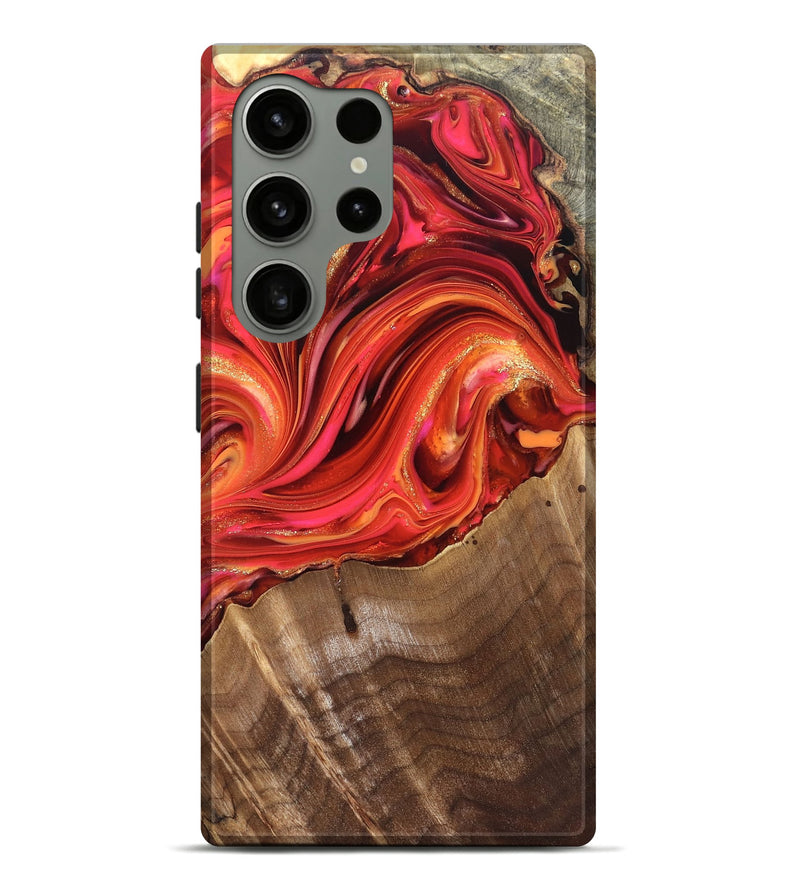 Galaxy S24 Ultra Wood Live Edge Phone Case - Valarie (Red, 820828)