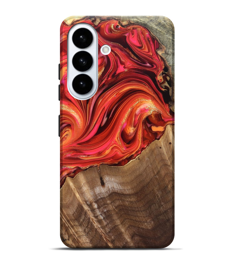 Galaxy S26 Plus Wood Live Edge Phone Case - Valarie (Red, 820828)